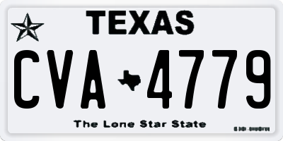 TX license plate CVA4779