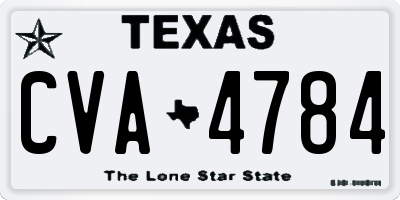 TX license plate CVA4784