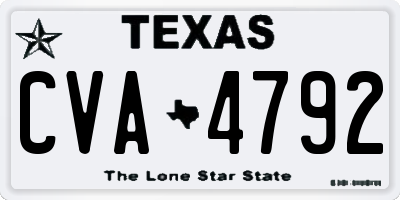 TX license plate CVA4792