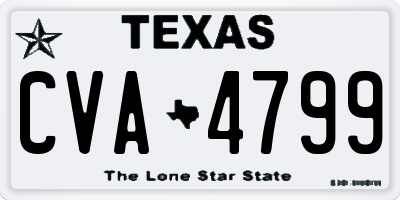TX license plate CVA4799