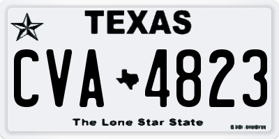 TX license plate CVA4823
