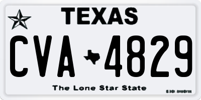 TX license plate CVA4829