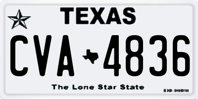 TX license plate CVA4836