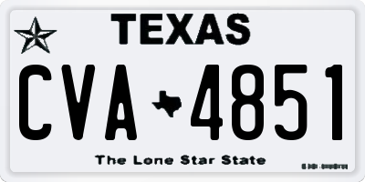 TX license plate CVA4851