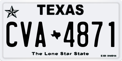 TX license plate CVA4871