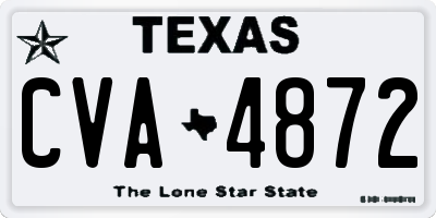TX license plate CVA4872