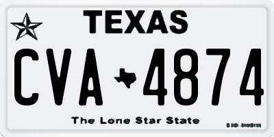 TX license plate CVA4874