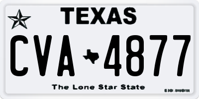 TX license plate CVA4877