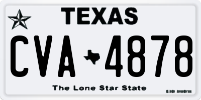 TX license plate CVA4878