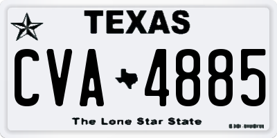 TX license plate CVA4885