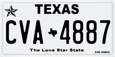 TX license plate CVA4887
