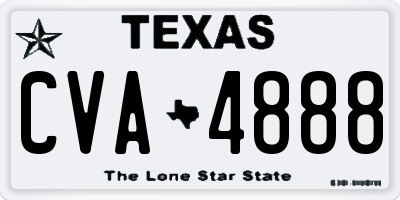 TX license plate CVA4888