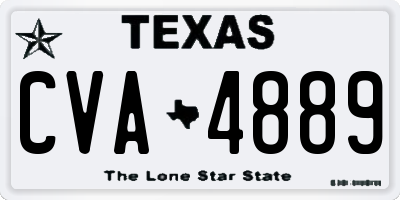 TX license plate CVA4889