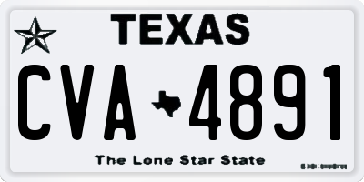 TX license plate CVA4891