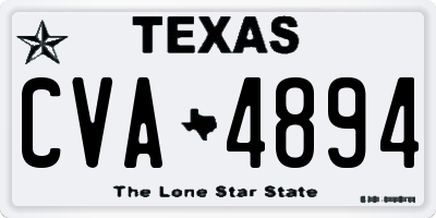 TX license plate CVA4894