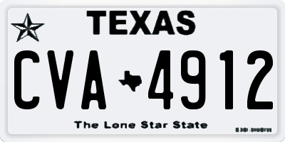 TX license plate CVA4912