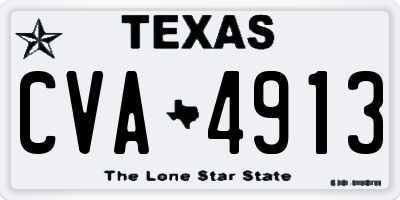 TX license plate CVA4913