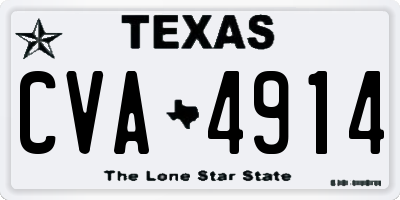 TX license plate CVA4914