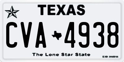 TX license plate CVA4938