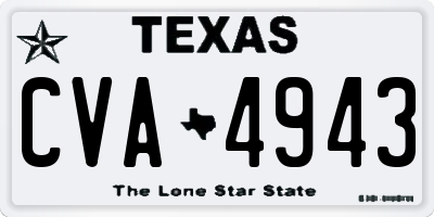 TX license plate CVA4943