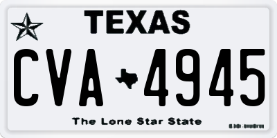 TX license plate CVA4945