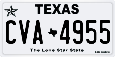 TX license plate CVA4955