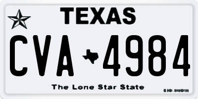 TX license plate CVA4984