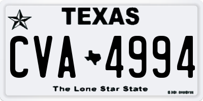 TX license plate CVA4994