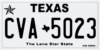 TX license plate CVA5023