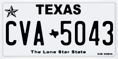 TX license plate CVA5043