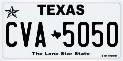 TX license plate CVA5050