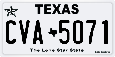 TX license plate CVA5071