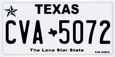 TX license plate CVA5072