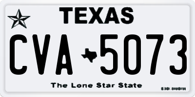 TX license plate CVA5073