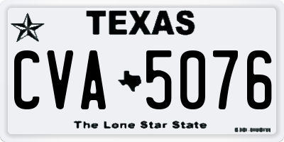 TX license plate CVA5076