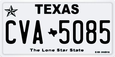 TX license plate CVA5085