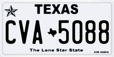 TX license plate CVA5088