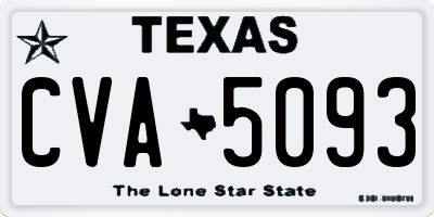 TX license plate CVA5093