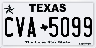 TX license plate CVA5099