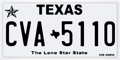 TX license plate CVA5110