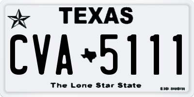 TX license plate CVA5111