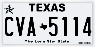 TX license plate CVA5114