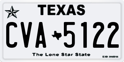 TX license plate CVA5122