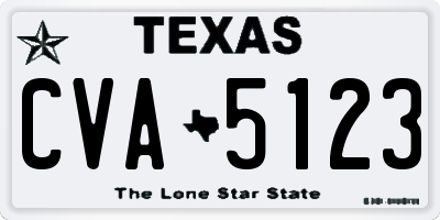 TX license plate CVA5123
