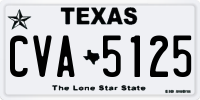 TX license plate CVA5125