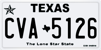 TX license plate CVA5126
