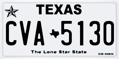TX license plate CVA5130