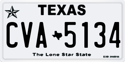 TX license plate CVA5134