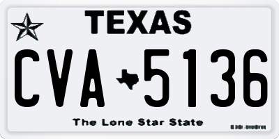 TX license plate CVA5136