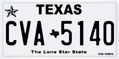 TX license plate CVA5140